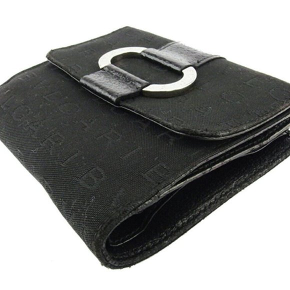 BVLGARI W hook purse logo mania canvas �~ leather Authentic used - Picture 4 of 9